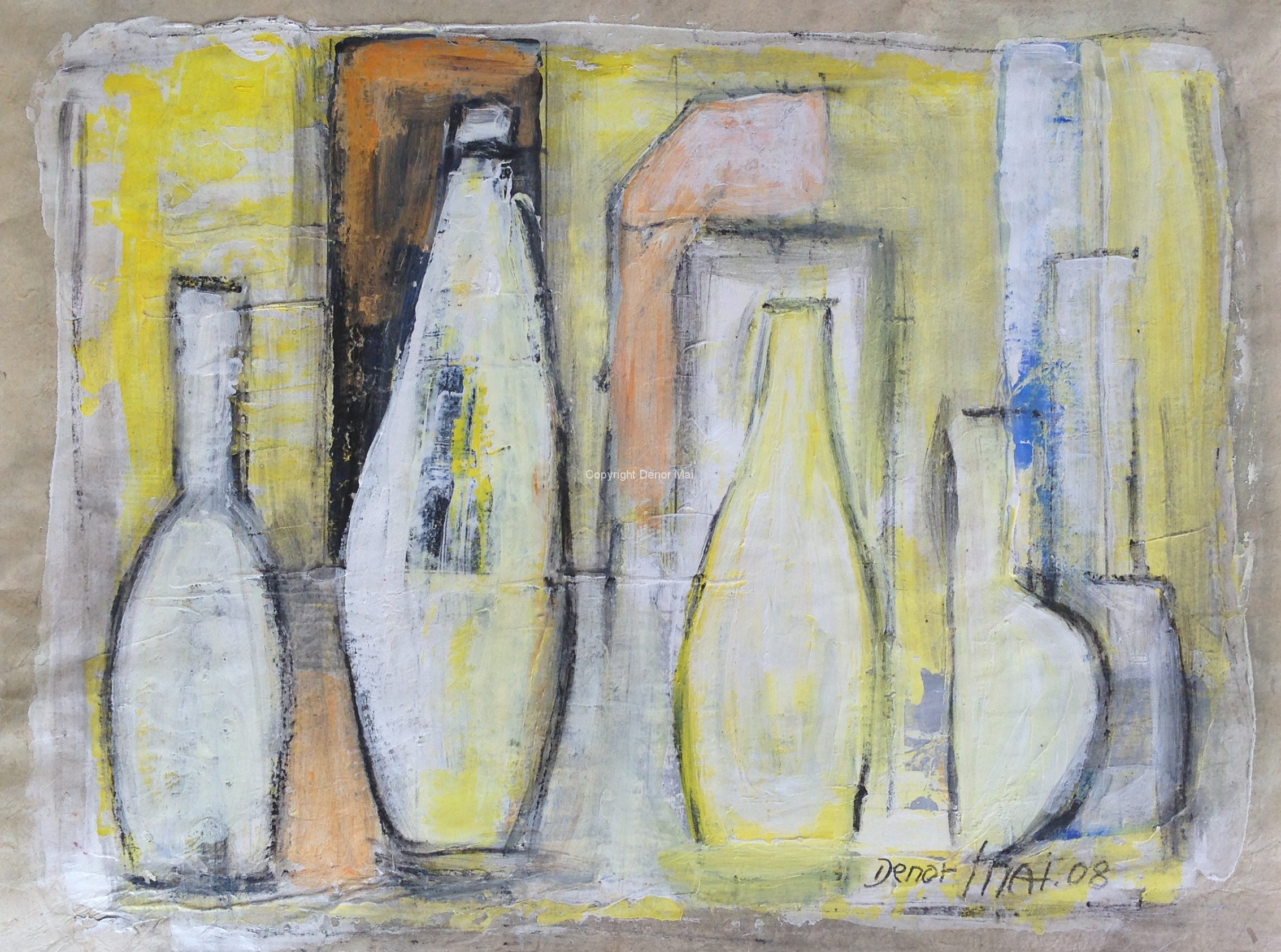 Gelbe Flaschen, 2008, 30x40